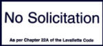 No Solicitation